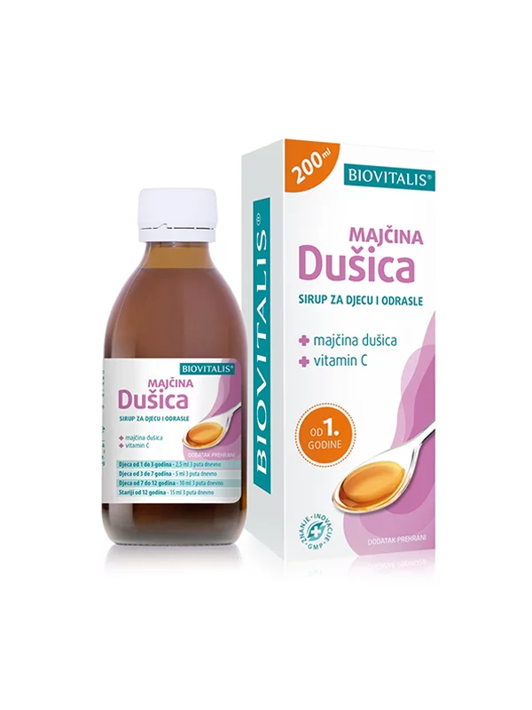 Biovitalis Thymiansirup in einer Glasflasche von 200ml