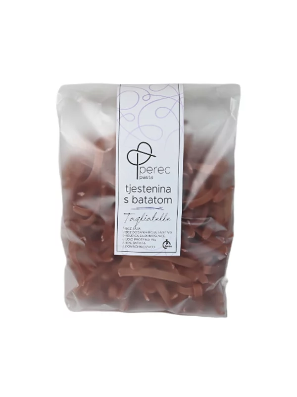 OPG Perec Hartweizengrießnudeln mit lila Süßkartoffeln – Tagliatelle Verpackung von 400g