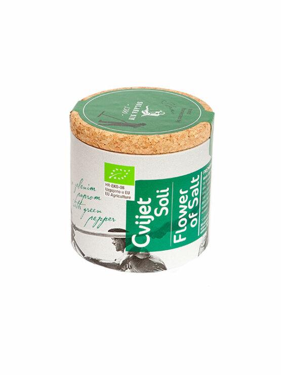 Fleur de Sel mit grünem Pfeffer Biologisch - 125g Solana Nin