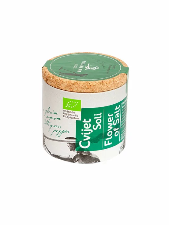 Solana Nin Fleur de Sel mit grünem Pfeffer Biologisch in einer 125g Packung