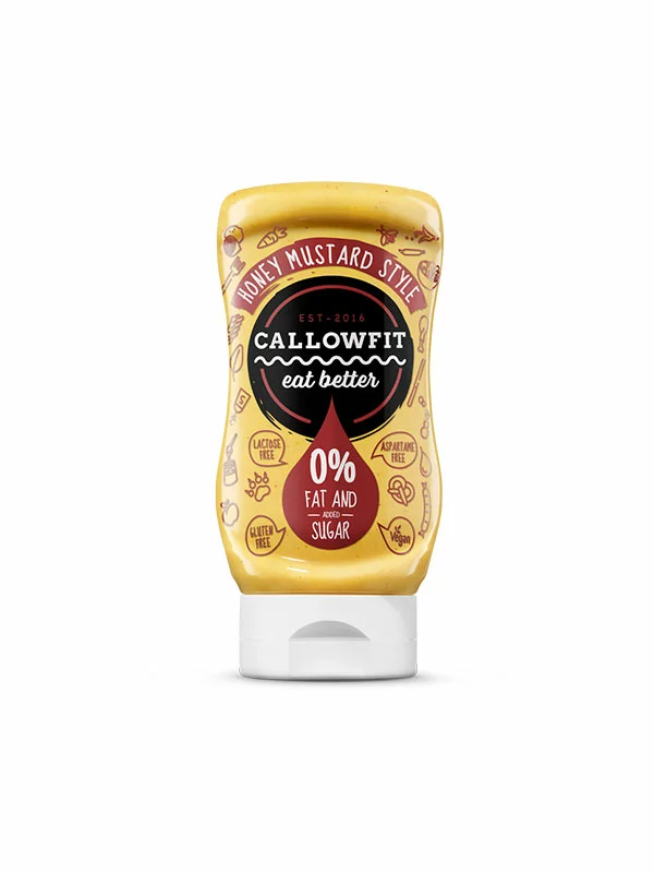 Callowfit Honey Mustard Sauceglutenfrei 300ml – ohne Zuckerzusatz in Quetschflasche
