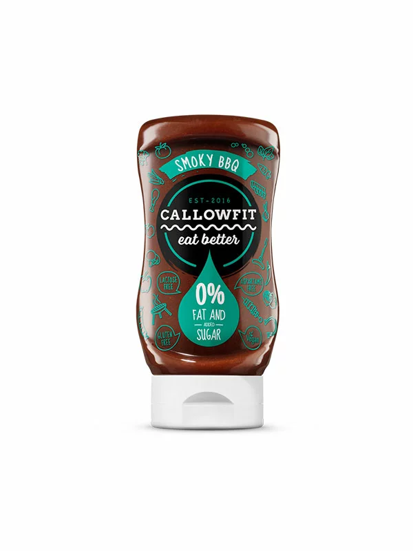 Callowfit Smoky BBQ-Sauce ohne Gluten und Zuckerzusatz 300ml in Quetschflasche