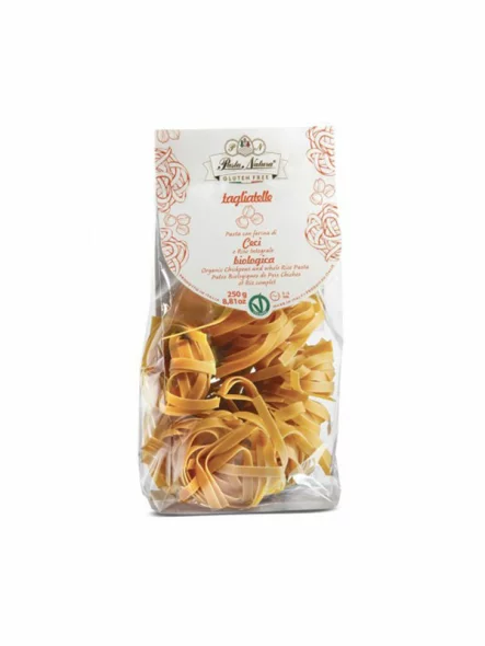 Pasta Natura agliatelle aus Kichererbsen und Vollkornreis Glutenfrei – Bio in Verpackung von 250g