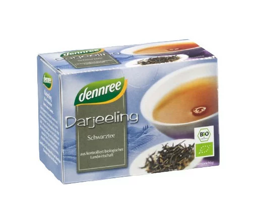 Dennree Schwarztee Darjeeling Biologisch in einer 20x1,5g Packung