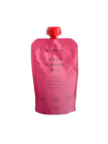 Nutrino Lab Fruchtsnack Root Power Mix – Apfel, Himbeere, Erdbeere und Rote Bete in Quetschbeutel von 200g