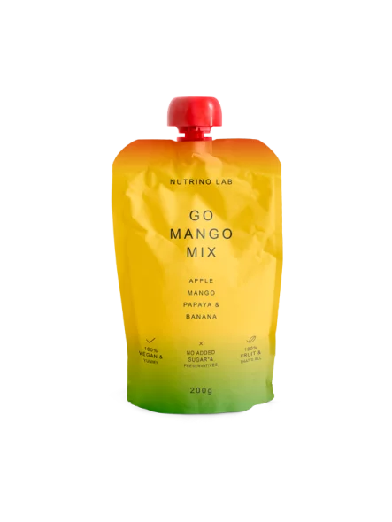 Nutrni Lab Fruchtsnack Go Mango Mix – Apfel, Mango, Papaya und Banane im Quetschbeutel von 200g