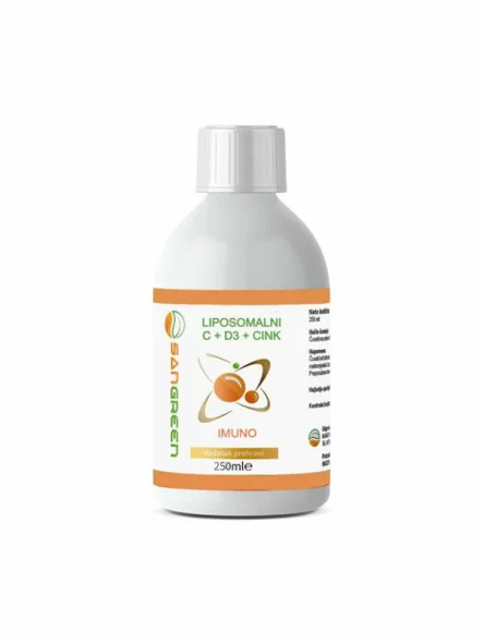 Sangreen Immuno Liposomal Vitamin C, D3, Zink – 250 ml in Flasche