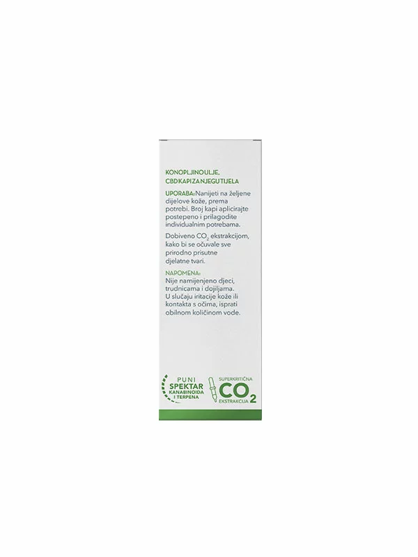 Green lab CBD-Öl 6 % In Verpackung von 10ml Rückseite