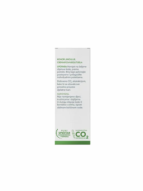 Green lab CBD-Öl 10 % in 10ml Verpackung Rückseite