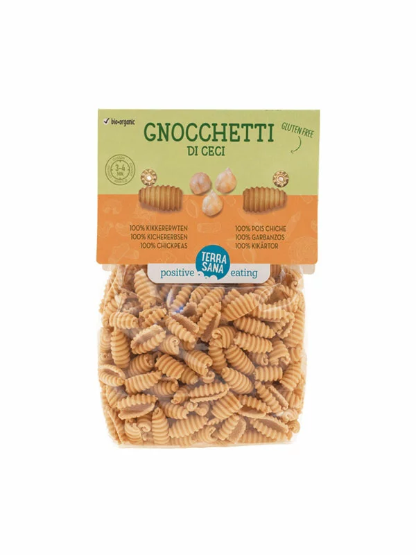 Terrasana Kichererbsen-Pasta-Gnocchetti – Glutenfrei Bio in einer 250g Verpackung