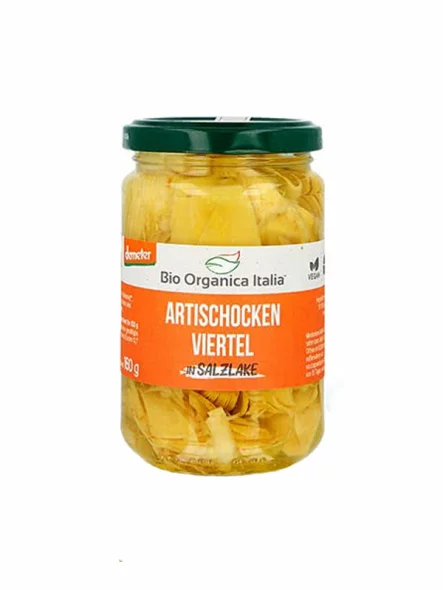 Bio Organica Italia Artischockenviertel in Salzlake glutenfrei – Bio in einer 280g Packung