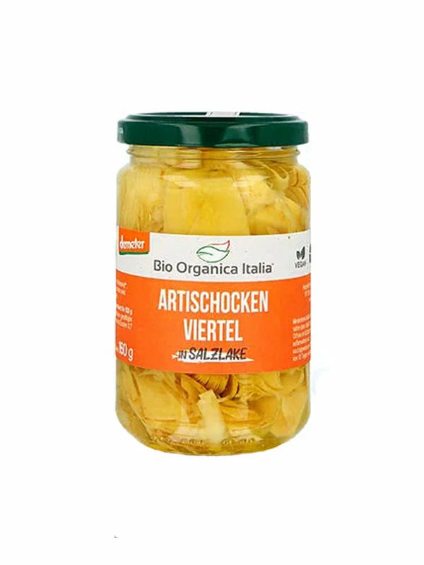 Bio Organica Italia Artischockenviertel in Salzlake glutenfrei – Bio in einer 280g Packung