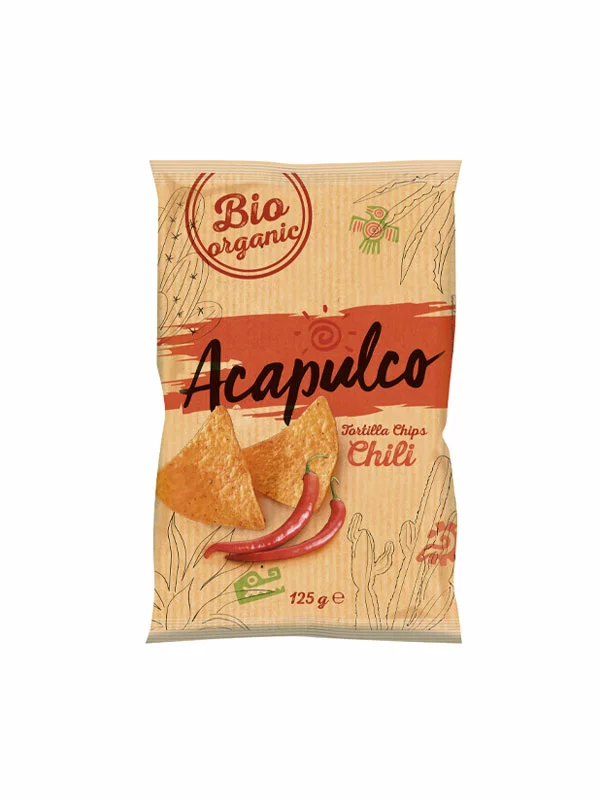 Acapulco Tortillachips Chili – Bio in einer 125g Packung