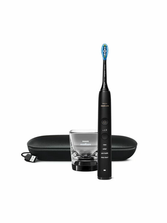 Philips Elektrische Sonicare Zahnbürste Diamond Clean mit Anwendung Schwarz