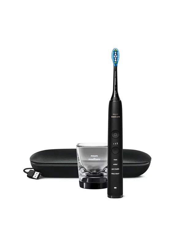 Philips Elektrische Sonicare Zahnbürste Diamond Clean mit Anwendung Schwarz