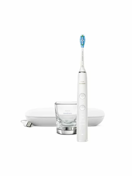 Philips Elektrische Sonicare Zahnbürste Diamond Clean mit Anwendung Weiß