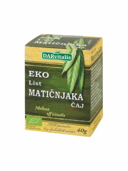 DARvitalis Tee aus Zitronenmelissenblättern – Bio in einer 40g Packung
