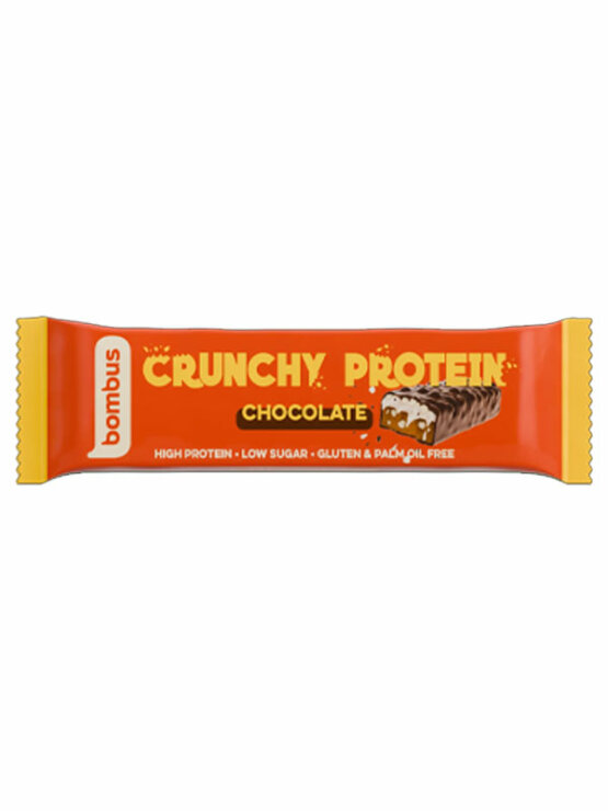 Bombus Knuspriger Proteinriegel, glutenfreie Schokolade in einer 50g Packung