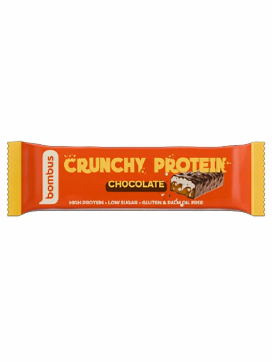 Bombus Knuspriger Proteinriegel, glutenfreie Schokolade in einer 50g Packung