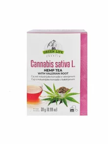 Green Life Industriehanftee mit Baldrian – Bio in einer 28g Packung