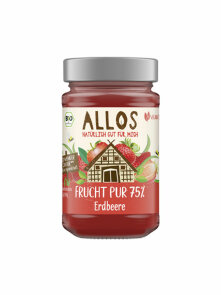 Aufstrich aus 75 % glutenfreien Erdbeeren – Bio 250 g Allos