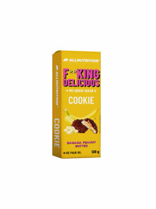 All Nutrition Kakaokekse mit Bananen und Erdnussbutterfüllung ohne Zuckerzusatz in einer 128g Packung
