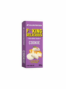 All Nutrition Kekse mit Zitronen-Käsekuchen-Füllung ohne Zuckerzusatz in einer 128g Packung