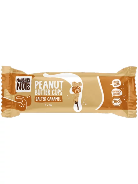 Peanutbutter Cups Salted Caramel –  Bio 3 Stück Naughty Nuts