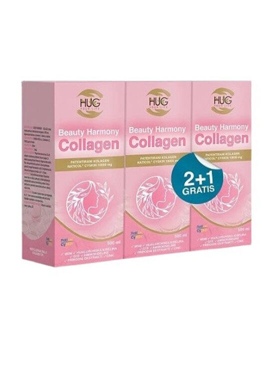 Hug Your Life 2+1 KOSTENLOSES Beauty Harmony Collagen in einer 3x500ml Packung