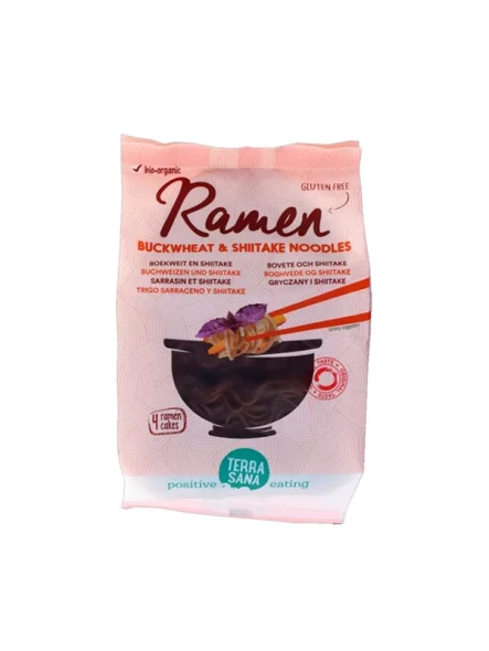 Buchweizen Ramen Nudeln mit Shiitake-Pilzen glutenfrei – Bio 280g Terrasana
