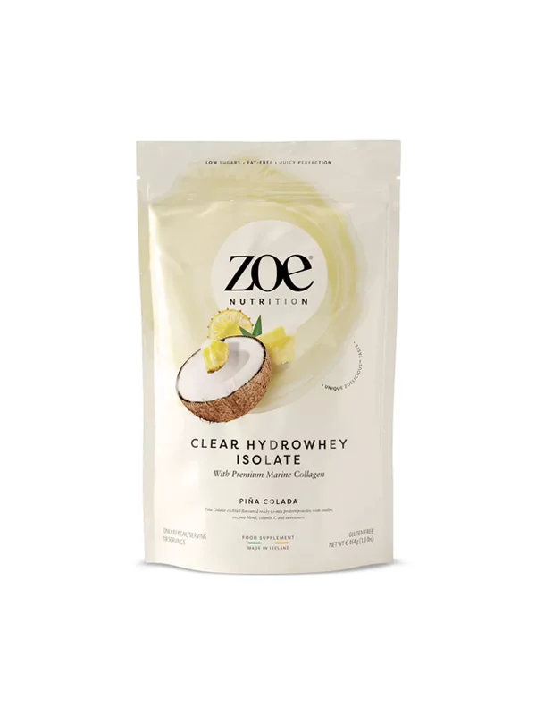 zoe Nutrition Clear Hydrowhey Pina Colada in einer 454g Packung