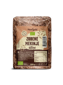 Nutrigold Bio-Haferkleie in einer transparenten 500g Packung