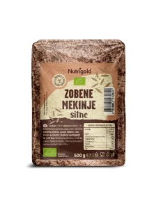 Nutrigold Bio-Haferkleie in einer transparenten 500g Packung