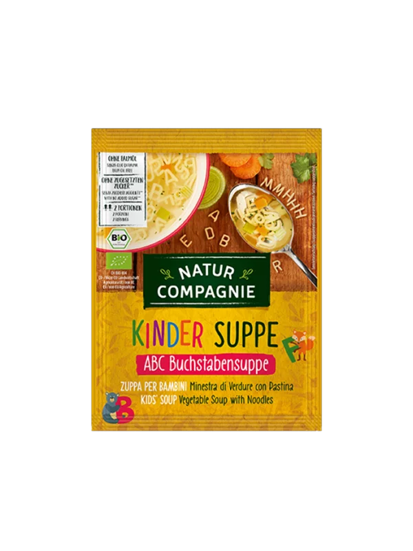 Natur Compagnie Kindersuppe ABC Buchstabensuppe – Bio in einer 50g Packung