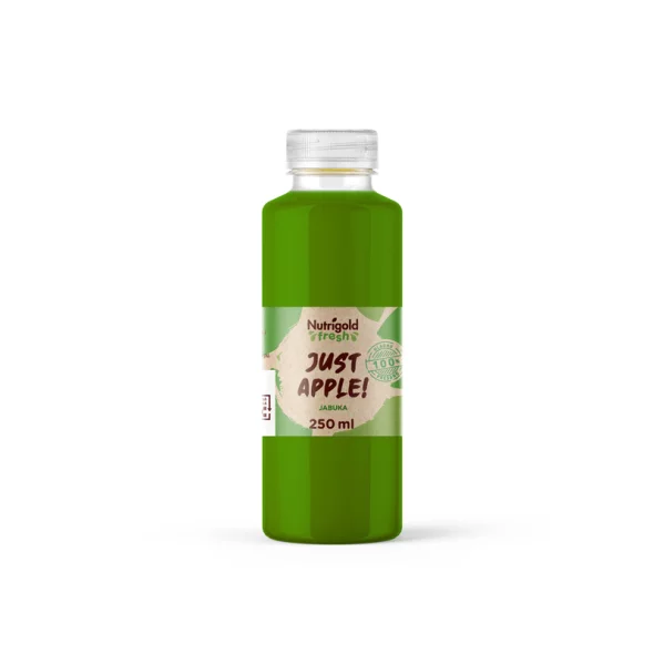 Nutrigold Fresh Apfelsaft – Kaltgepresst in einer 250 ml Flasche
