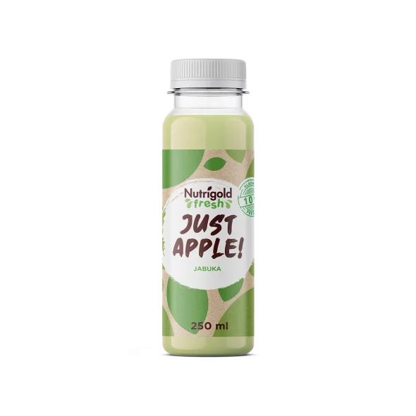 Nutrigold Fresh Apfelsaft – Kaltgepresst in einer 250 ml Flasche