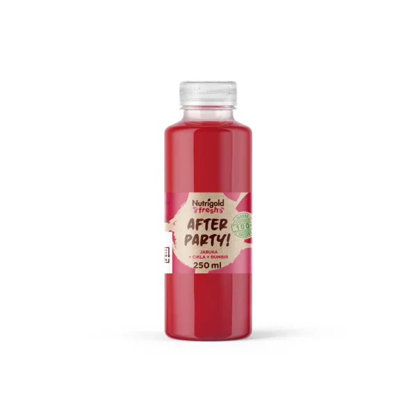 Nutrigold Fresh Rote Bete, Ingwer- und Apfelsaft – Kaltgepresst in einer 250ml Flasche