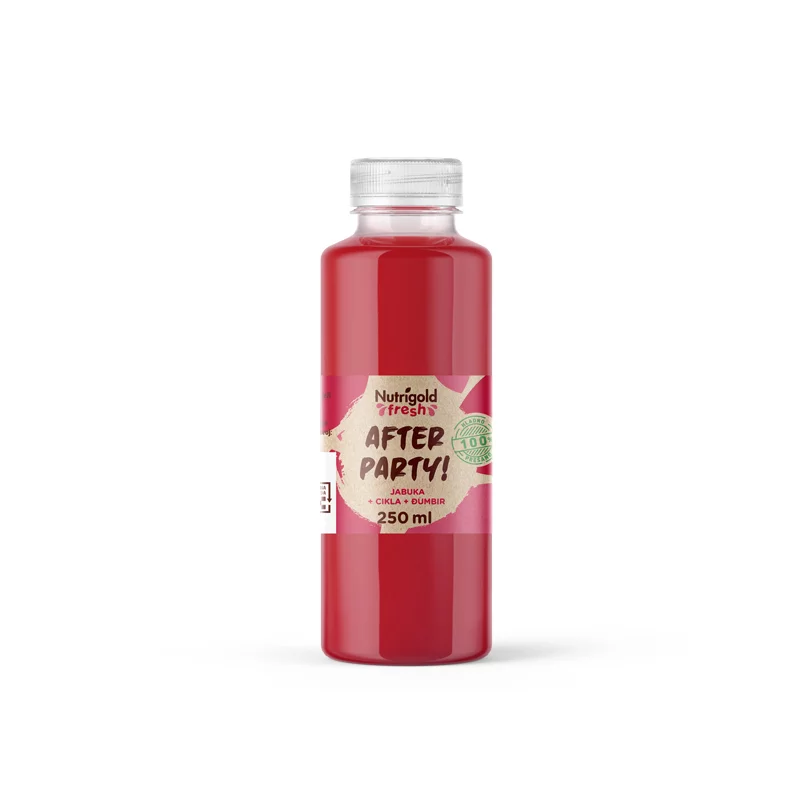 Nutrigold Fresh Rote Bete, Ingwer- und Apfelsaft – Kaltgepresst in einer 250ml Flasche