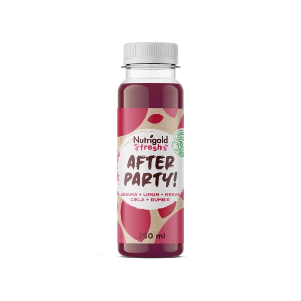 Nutrigold Fresh Rote Bete, Ingwer- und Apfelsaft – Kaltgepresst in einer 250ml Flasche