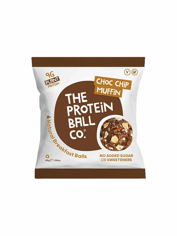 Protein Ball CO Vegane Proteinbällchen CHOC CHIP MUFFIN in einer 45g Packung