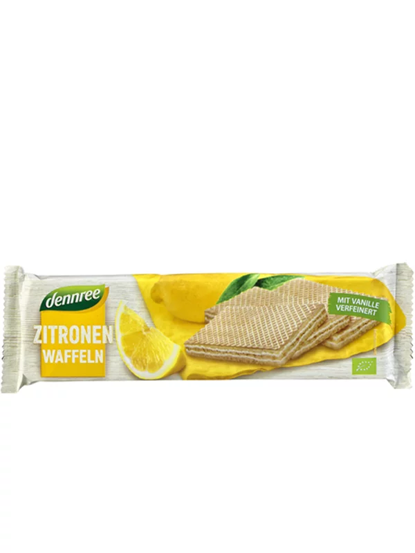 Dennree Waffeln mit Zitronen-Vanille – Biologisch in einer 125g Packung