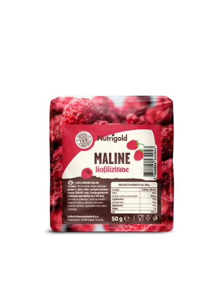 Nutrigold Gefriergetrocknete Himbeeren in einer Packung von 50 g