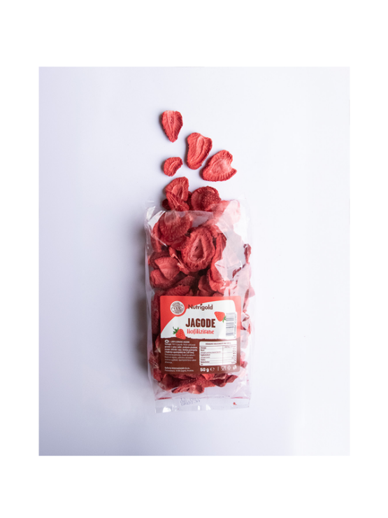 Nutrigold Gefriergetrocknete Erdbeeren in einer Packung von 50 g