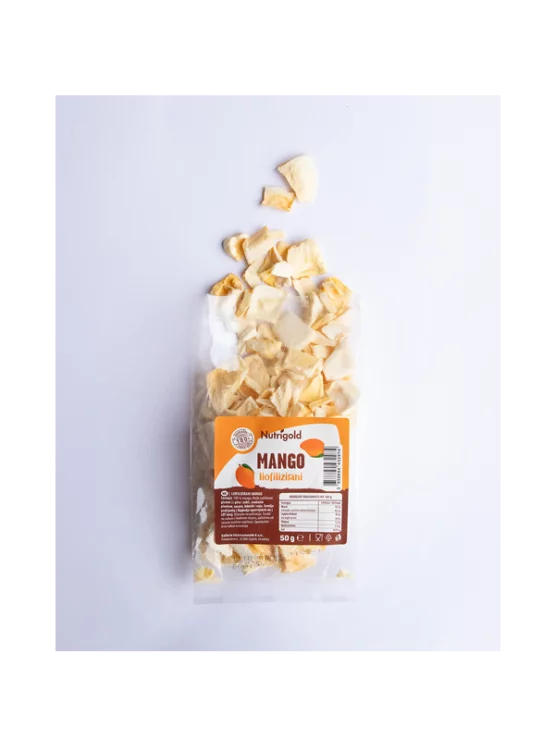 Nutrigold Gefriergetrocknete Mangostücke  in einer Packung von 50 g