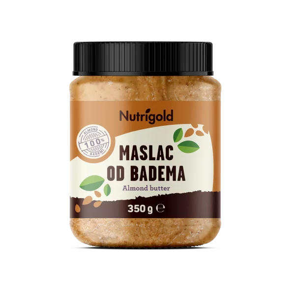 Nutrigold Mandelbutter 100 % rein in einer 350 Gramm Packung