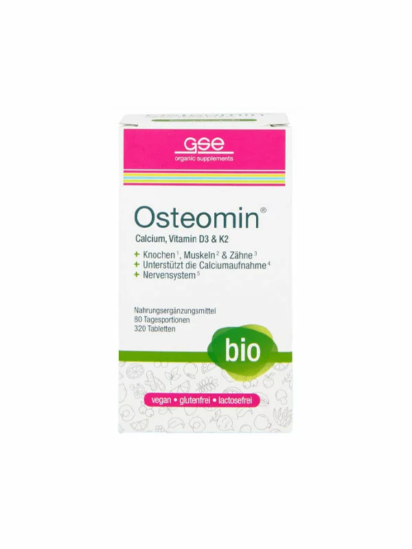 GSE Beauty Osteomin-Tabletten für Knochen, Muskeln und Zähne – Bio 120 Stück