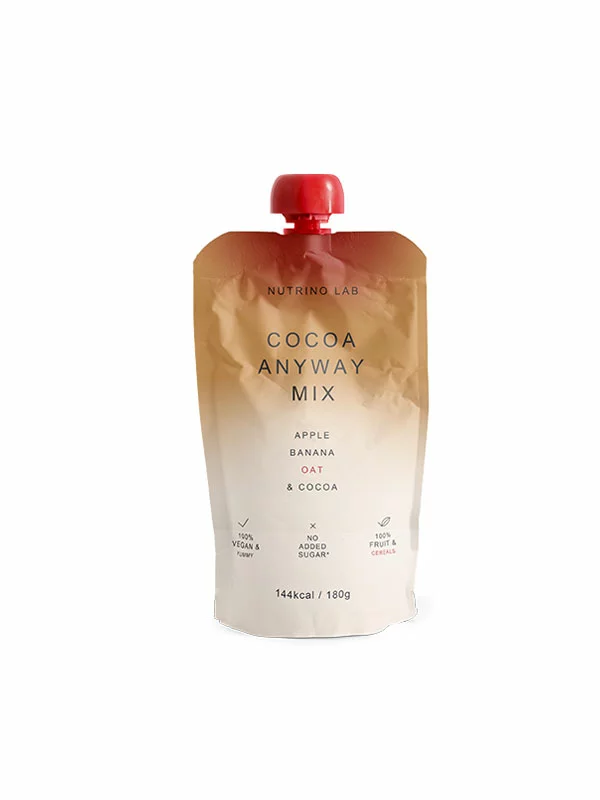 Nutrino Lab Fruchtsnack Anyway Cocoa - Kakao, Apfel und Banane mit Hafer in einer 180g Packung