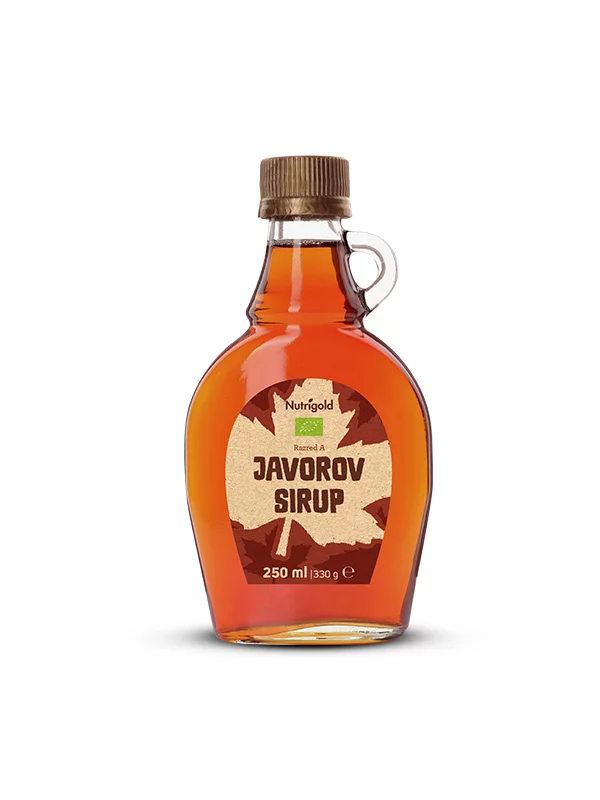 Nutrigold organski javorov sirup u staklenoj ambalaži od 250ml