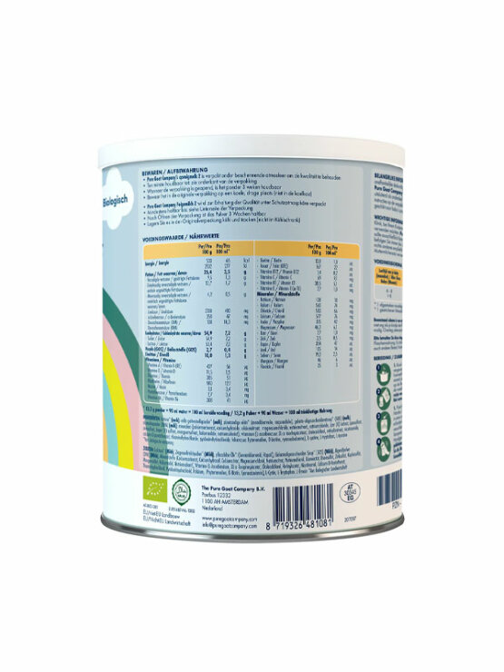 Pure Goat Bio Folgemlich 2 aus ZIegenmilch (ab dem 6. Monat) in einer 800g Verpackung