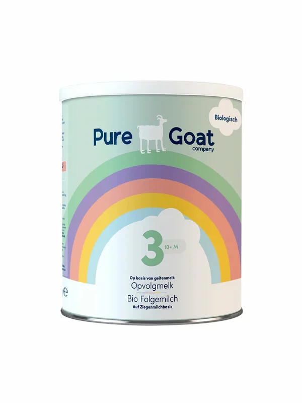 Pure Goat Bio Folgemilch 3 aus Ziegenmilch (ab dem 10. Monat) in einer 800g Verpackung